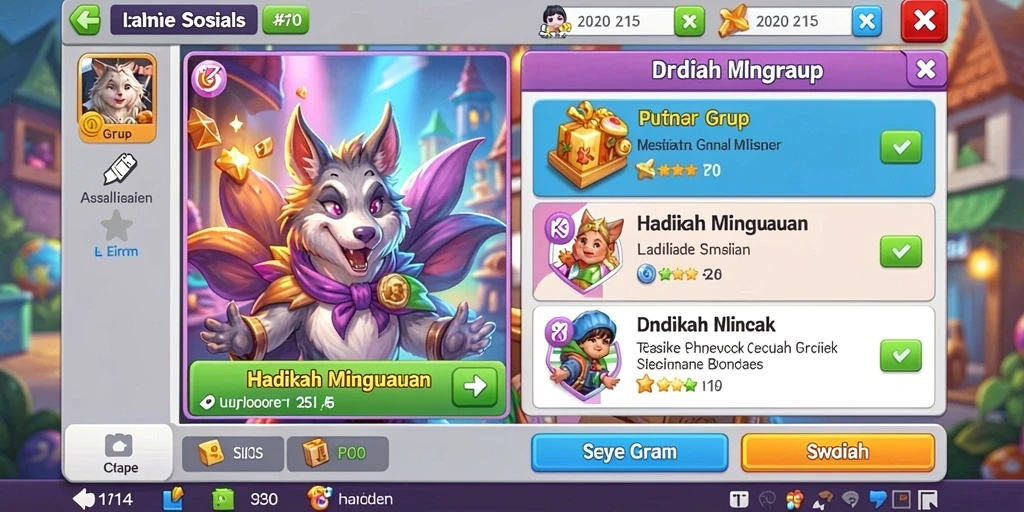 Tampilan menu utama yang menarik dan intuitif.